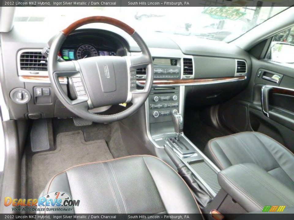 2012 Lincoln MKZ Hybrid Ingot Silver Metallic / Dark Charcoal Photo #17