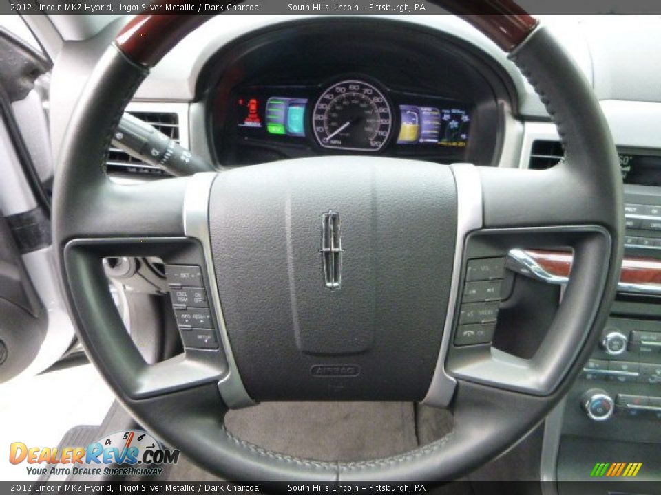 2012 Lincoln MKZ Hybrid Ingot Silver Metallic / Dark Charcoal Photo #22