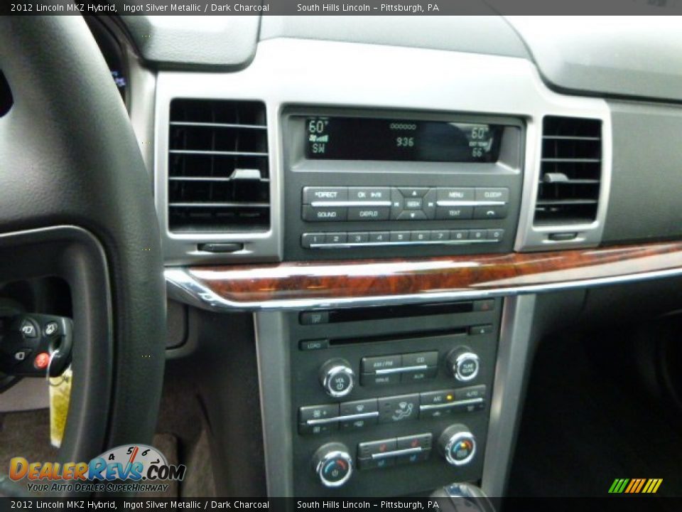 2012 Lincoln MKZ Hybrid Ingot Silver Metallic / Dark Charcoal Photo #23