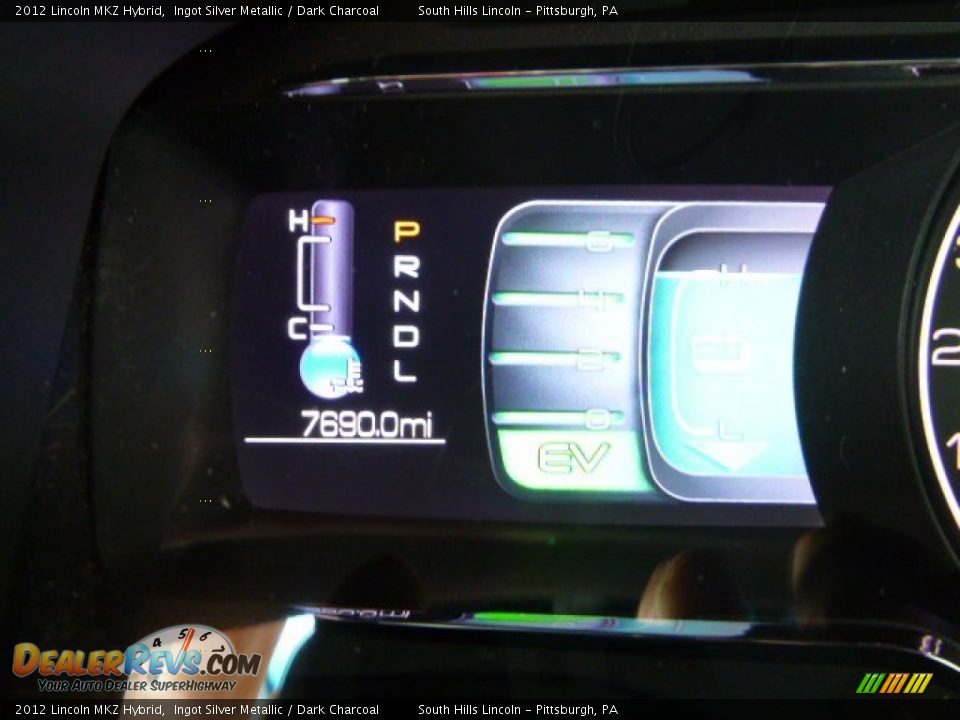 2012 Lincoln MKZ Hybrid Ingot Silver Metallic / Dark Charcoal Photo #25