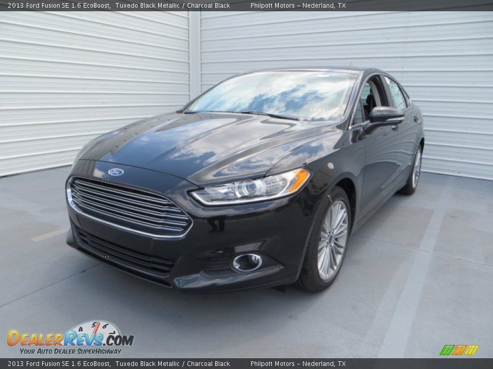2013 Ford Fusion SE 1.6 EcoBoost Tuxedo Black Metallic / Charcoal Black Photo #8