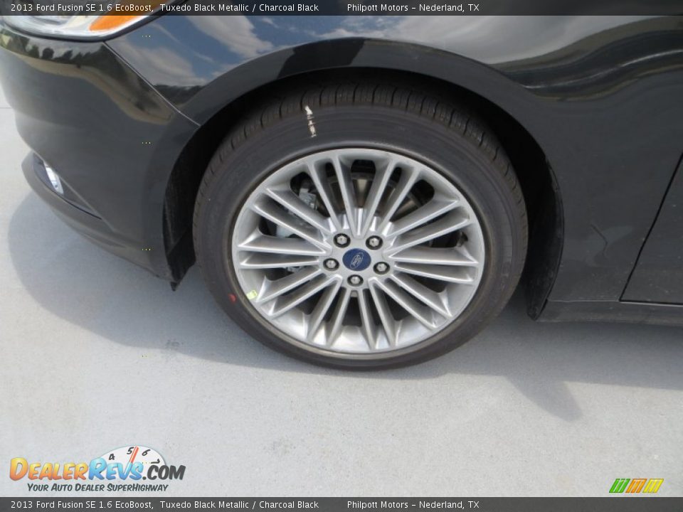 2013 Ford Fusion SE 1.6 EcoBoost Tuxedo Black Metallic / Charcoal Black Photo #12