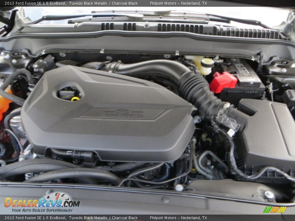 2013 Ford Fusion SE 1.6 EcoBoost Tuxedo Black Metallic / Charcoal Black Photo #16
