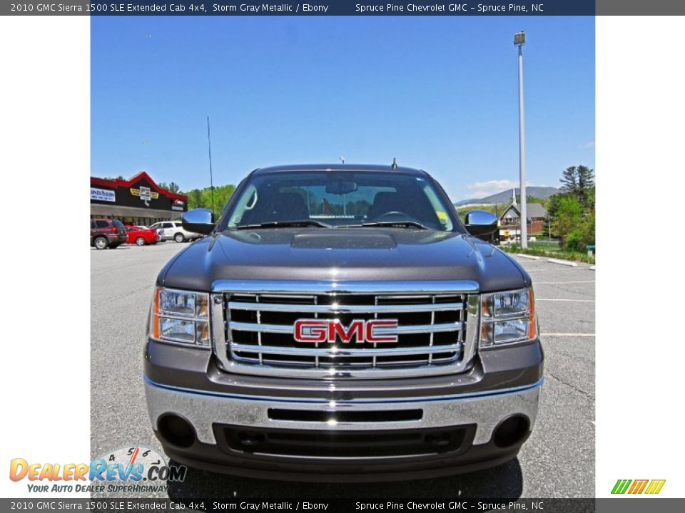 2010 GMC Sierra 1500 SLE Extended Cab 4x4 Storm Gray Metallic / Ebony Photo #7