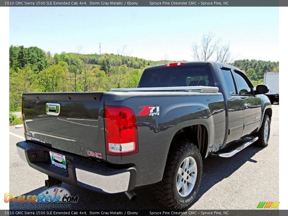 2010 GMC Sierra 1500 SLE Extended Cab 4x4 Storm Gray Metallic / Ebony Photo #9