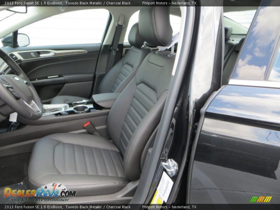 2013 Ford Fusion SE 1.6 EcoBoost Tuxedo Black Metallic / Charcoal Black Photo #21