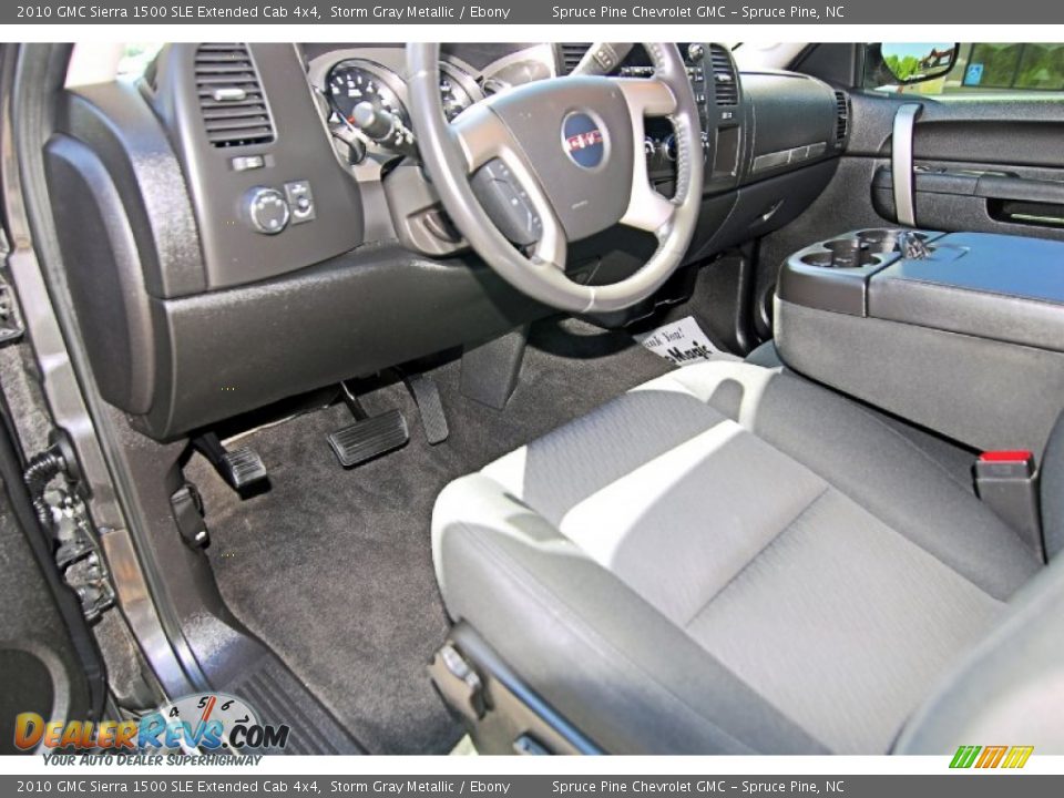 2010 GMC Sierra 1500 SLE Extended Cab 4x4 Storm Gray Metallic / Ebony Photo #13