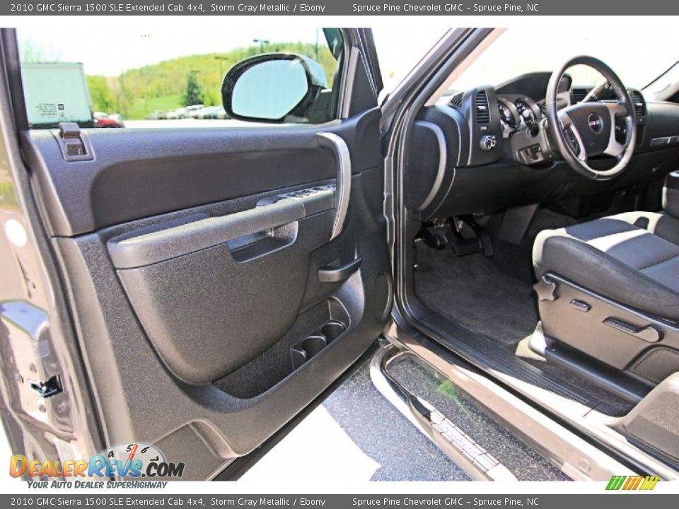 2010 GMC Sierra 1500 SLE Extended Cab 4x4 Storm Gray Metallic / Ebony Photo #16