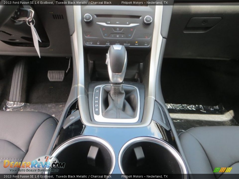 2013 Ford Fusion SE 1.6 EcoBoost Tuxedo Black Metallic / Charcoal Black Photo #28