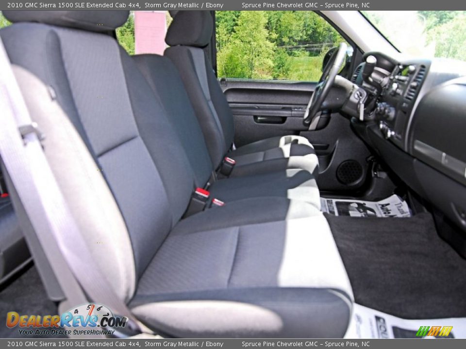 2010 GMC Sierra 1500 SLE Extended Cab 4x4 Storm Gray Metallic / Ebony Photo #18