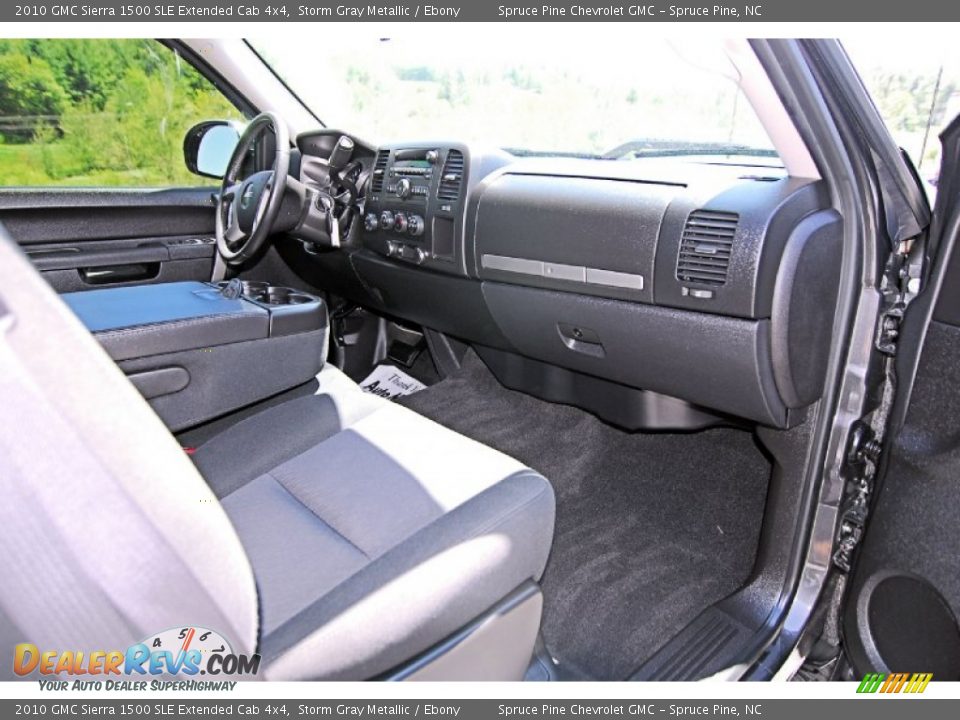 2010 GMC Sierra 1500 SLE Extended Cab 4x4 Storm Gray Metallic / Ebony Photo #19