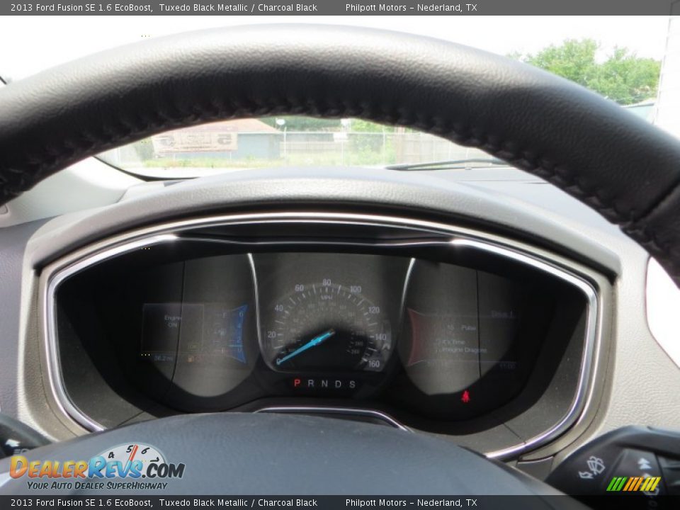 2013 Ford Fusion SE 1.6 EcoBoost Tuxedo Black Metallic / Charcoal Black Photo #30