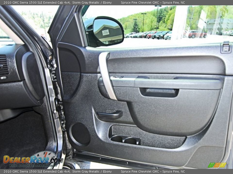 2010 GMC Sierra 1500 SLE Extended Cab 4x4 Storm Gray Metallic / Ebony Photo #21