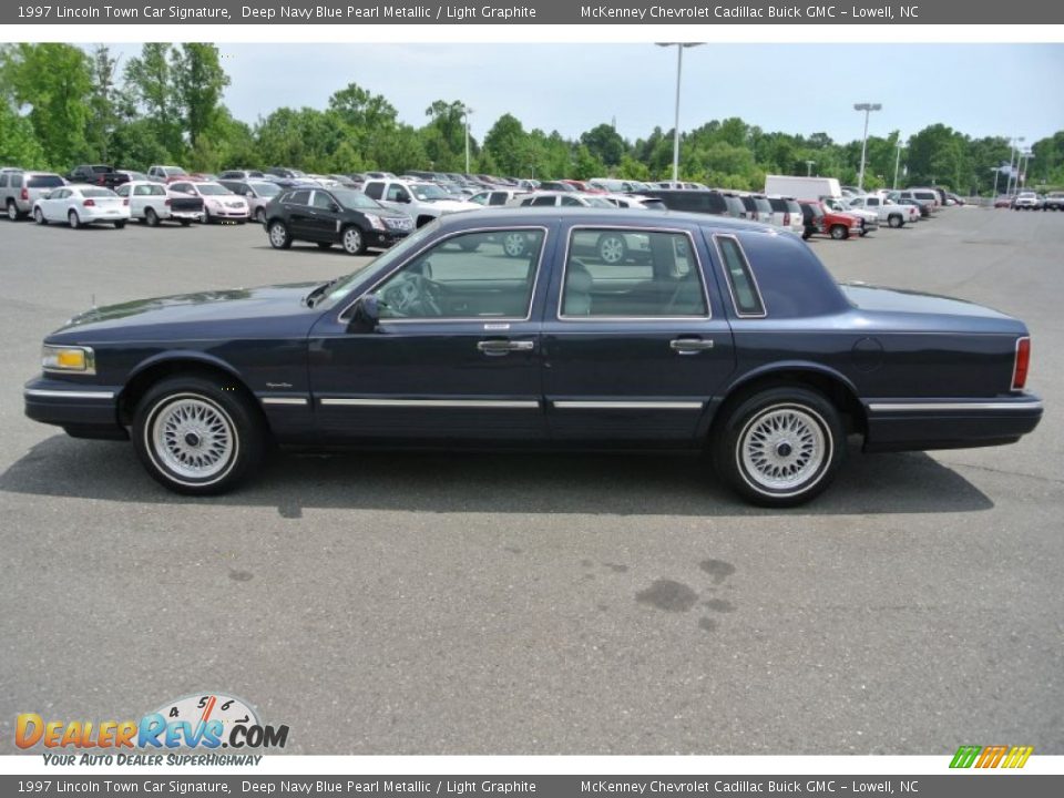 Deep Navy Blue Pearl Metallic 1997 Lincoln Town Car Signature Photo #3