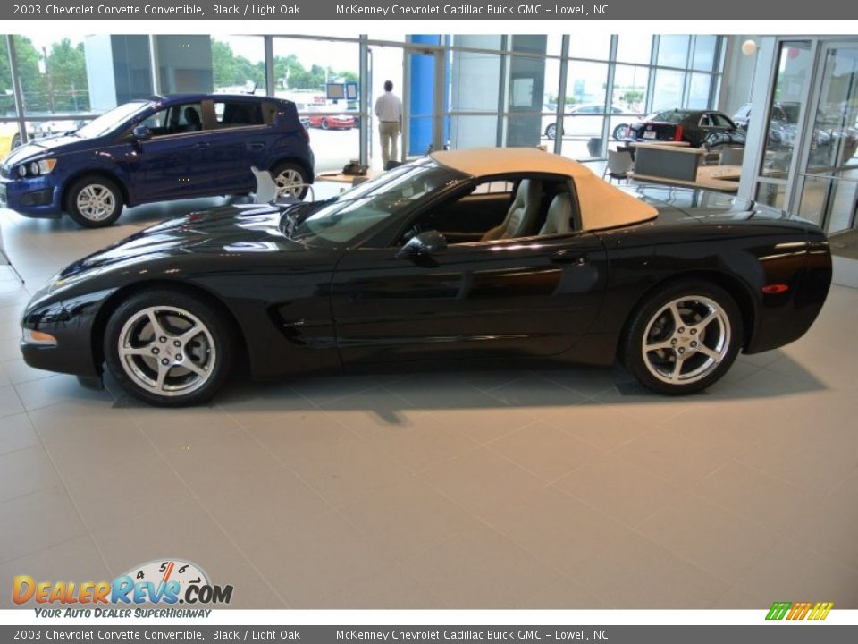 2003 Chevrolet Corvette Convertible Black / Light Oak Photo #3