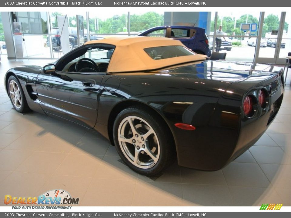 2003 Chevrolet Corvette Convertible Black / Light Oak Photo #4