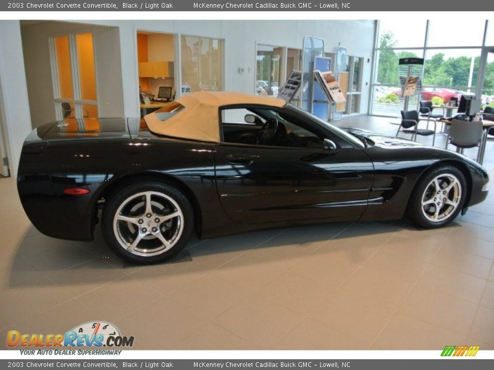 2003 Chevrolet Corvette Convertible Black / Light Oak Photo #7