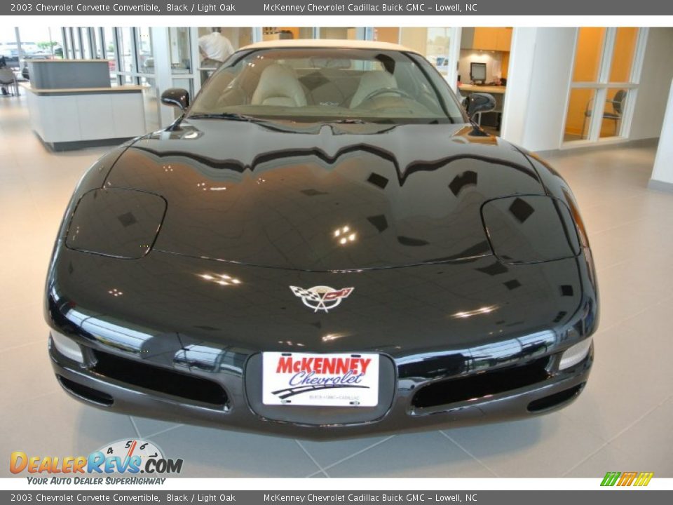 2003 Chevrolet Corvette Convertible Black / Light Oak Photo #8