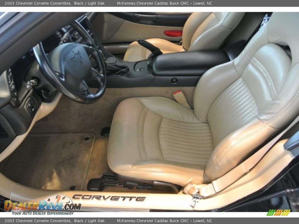 2003 Chevrolet Corvette Convertible Black / Light Oak Photo #11