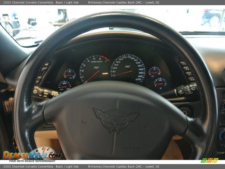 2003 Chevrolet Corvette Convertible Black / Light Oak Photo #17