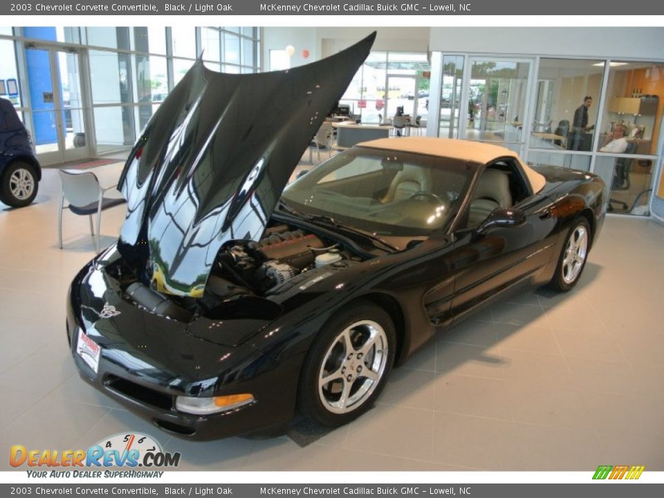 2003 Chevrolet Corvette Convertible Black / Light Oak Photo #26