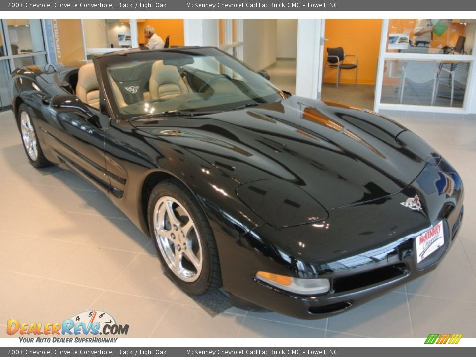 2003 Chevrolet Corvette Convertible Black / Light Oak Photo #27