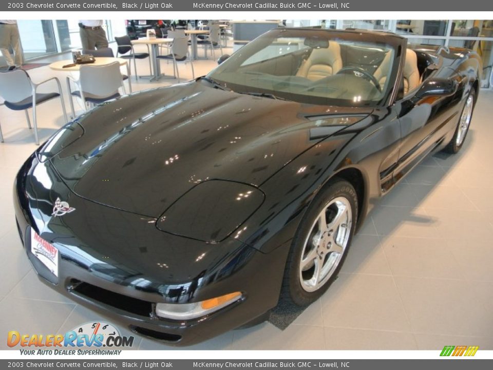 2003 Chevrolet Corvette Convertible Black / Light Oak Photo #28