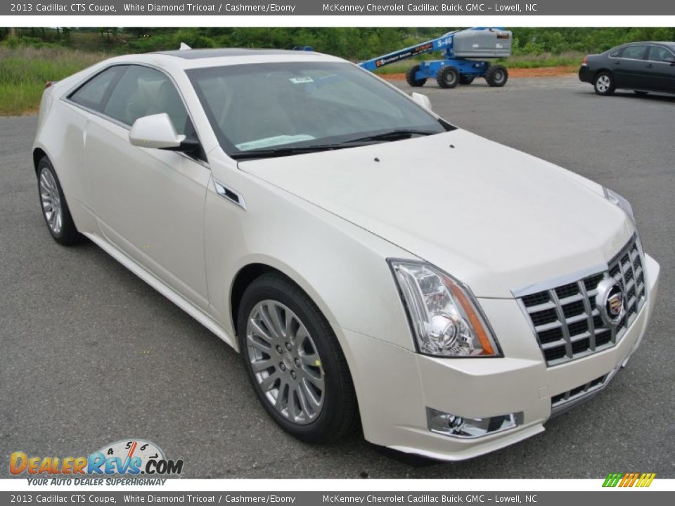 2013 Cadillac CTS Coupe White Diamond Tricoat / Cashmere/Ebony Photo #2