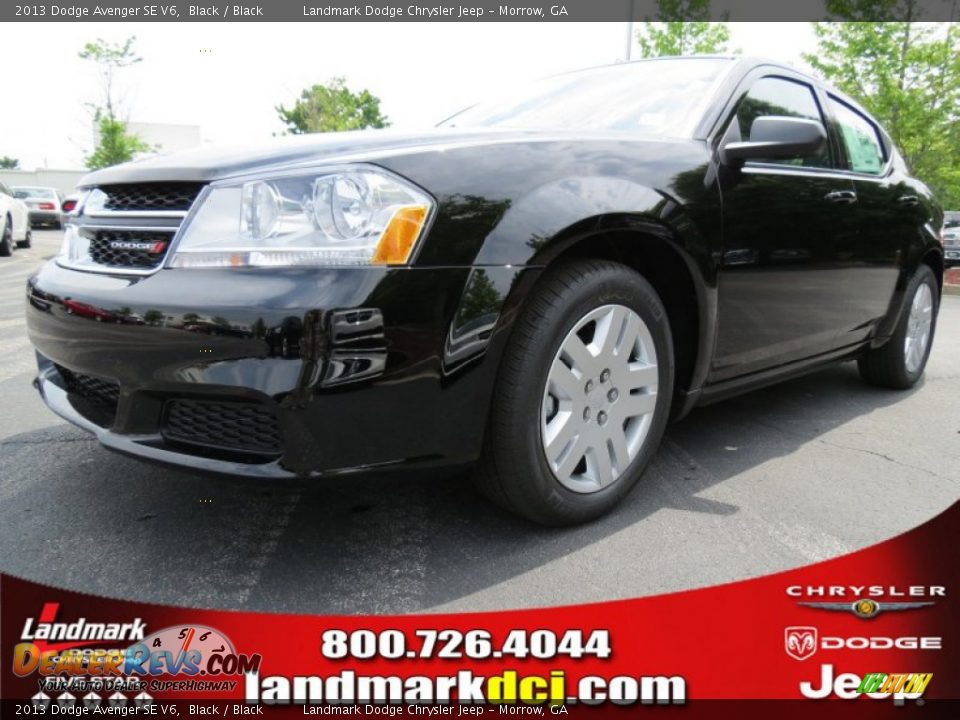 2013 Dodge Avenger SE V6 Black / Black Photo #1