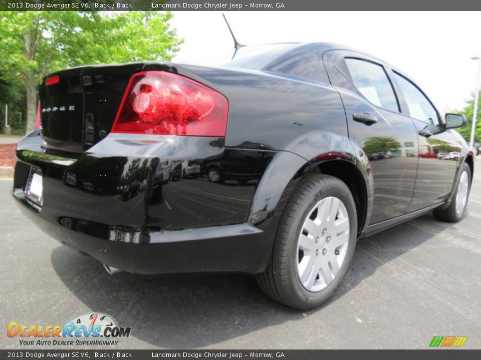 2013 Dodge Avenger SE V6 Black / Black Photo #3