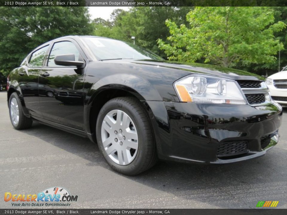 2013 Dodge Avenger SE V6 Black / Black Photo #4