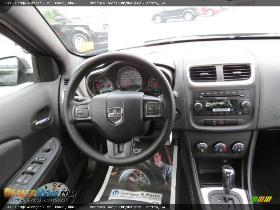 2013 Dodge Avenger SE V6 Black / Black Photo #8