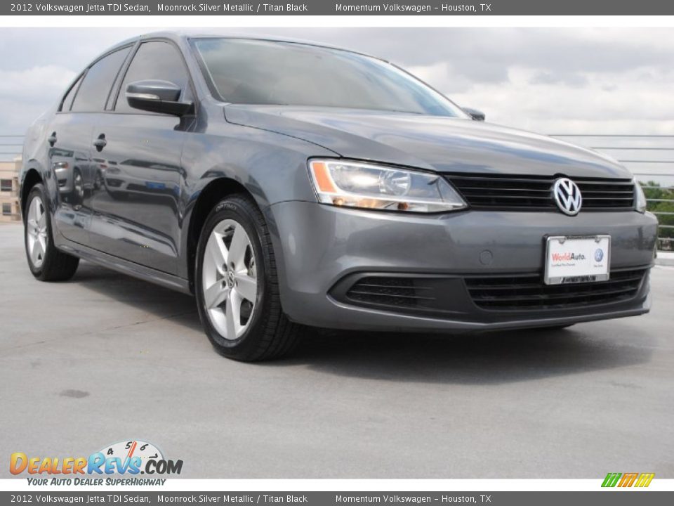 2012 Volkswagen Jetta TDI Sedan Moonrock Silver Metallic / Titan Black Photo #1