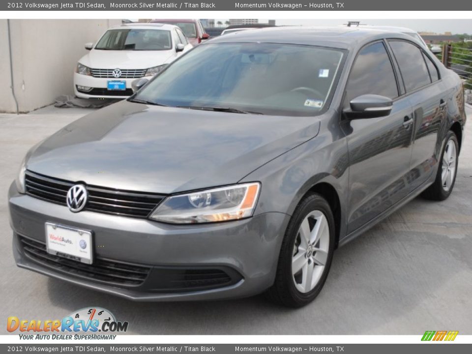 2012 Volkswagen Jetta TDI Sedan Moonrock Silver Metallic / Titan Black Photo #3