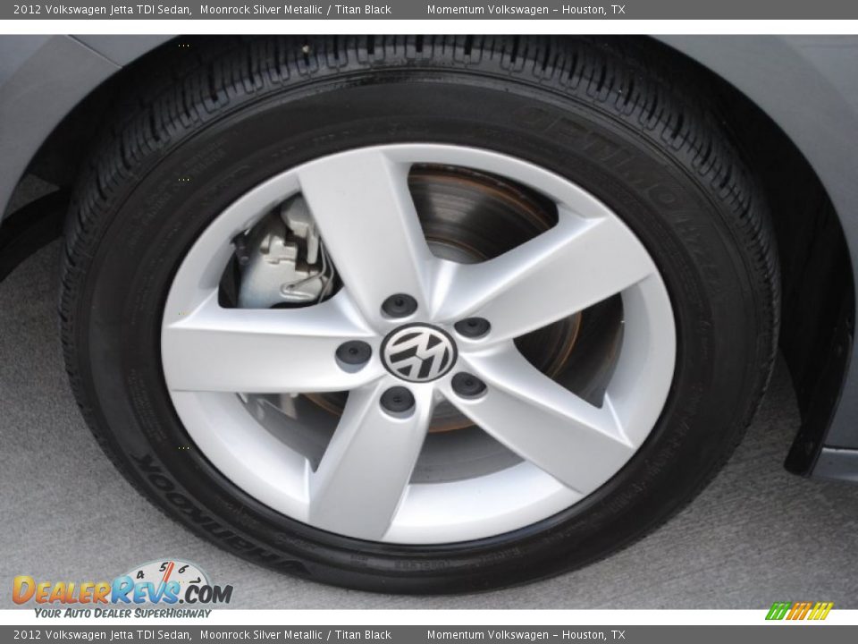 2012 Volkswagen Jetta TDI Sedan Moonrock Silver Metallic / Titan Black Photo #4