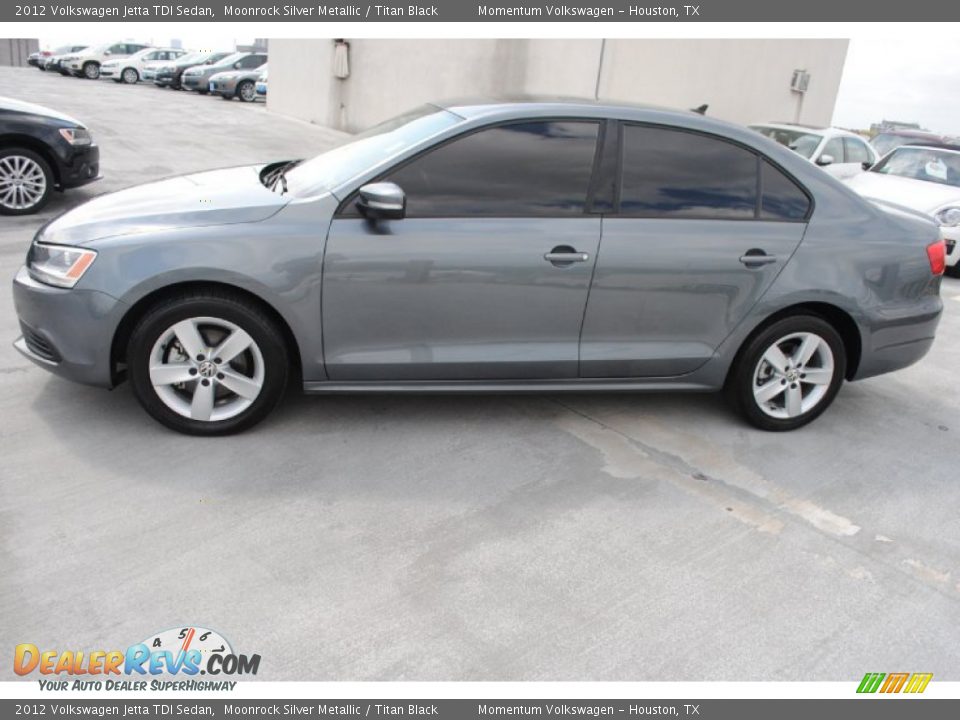 2012 Volkswagen Jetta TDI Sedan Moonrock Silver Metallic / Titan Black Photo #5