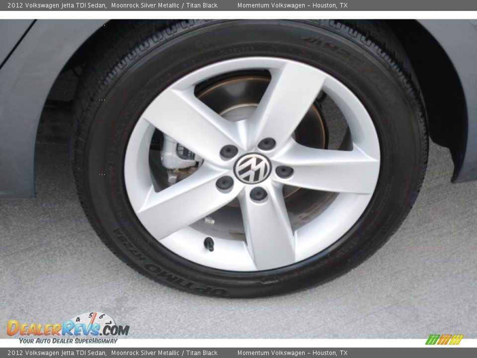 2012 Volkswagen Jetta TDI Sedan Moonrock Silver Metallic / Titan Black Photo #6
