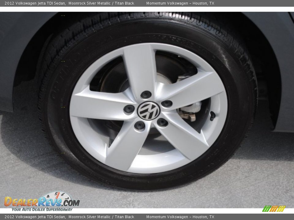 2012 Volkswagen Jetta TDI Sedan Moonrock Silver Metallic / Titan Black Photo #10