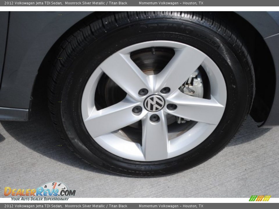 2012 Volkswagen Jetta TDI Sedan Moonrock Silver Metallic / Titan Black Photo #12