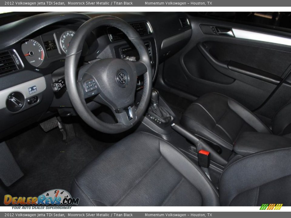 2012 Volkswagen Jetta TDI Sedan Moonrock Silver Metallic / Titan Black Photo #14
