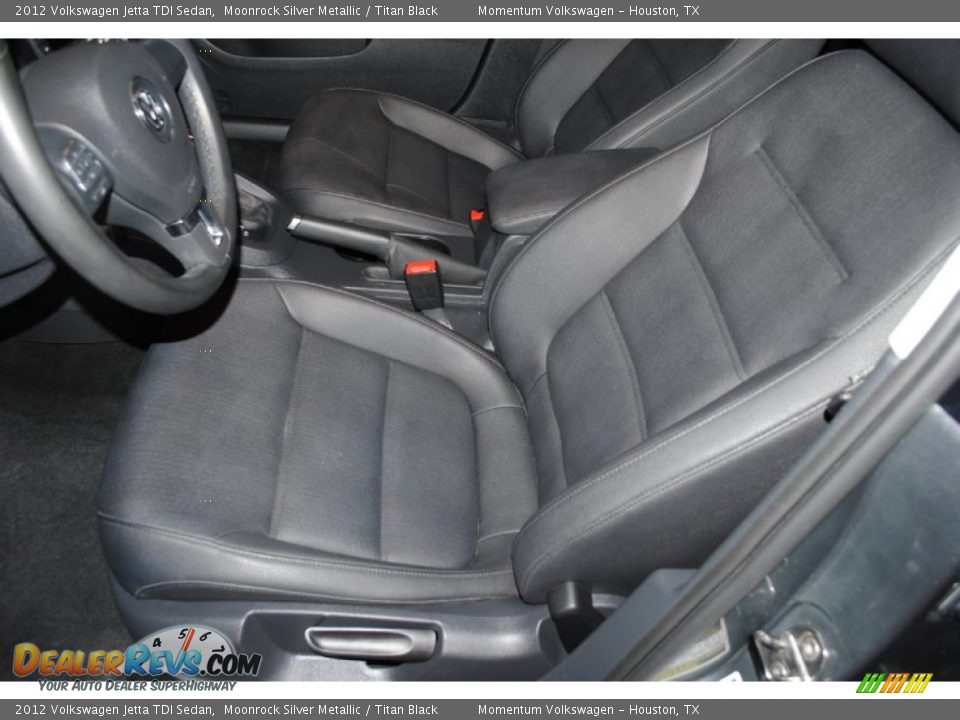2012 Volkswagen Jetta TDI Sedan Moonrock Silver Metallic / Titan Black Photo #15