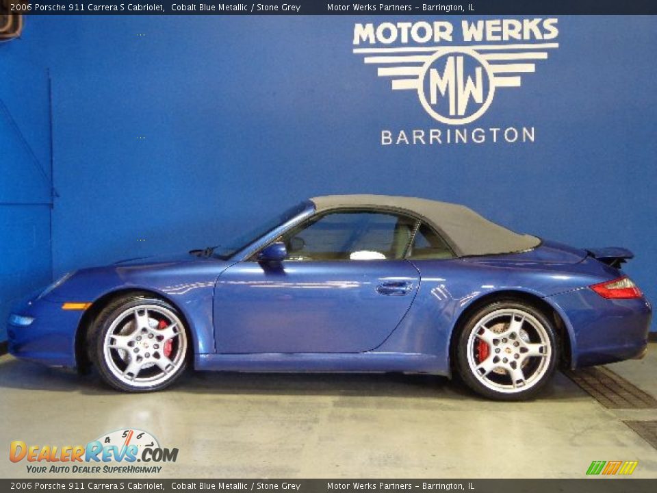 2006 Porsche 911 Carrera S Cabriolet Cobalt Blue Metallic / Stone Grey Photo #8