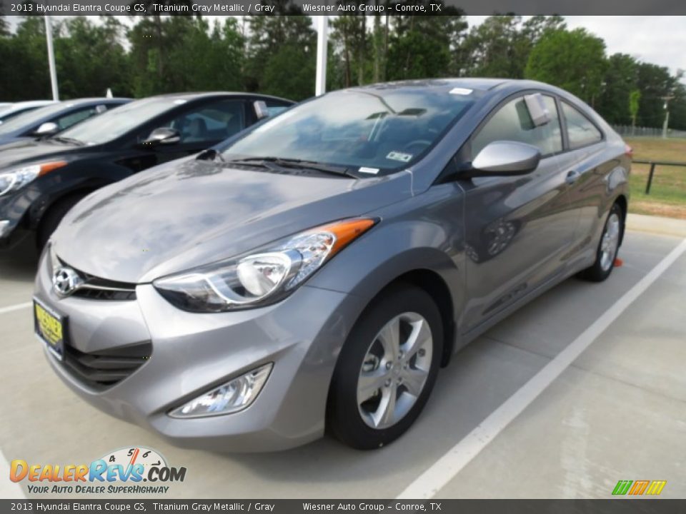 2013 Hyundai Elantra Coupe GS Titanium Gray Metallic / Gray Photo #7