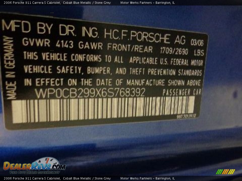 2006 Porsche 911 Carrera S Cabriolet Cobalt Blue Metallic / Stone Grey Photo #36