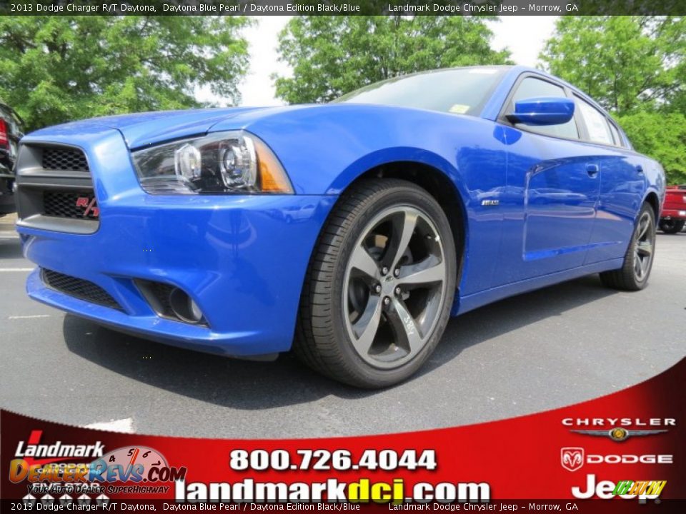 2013 Dodge Charger R/T Daytona Daytona Blue Pearl / Daytona Edition Black/Blue Photo #1