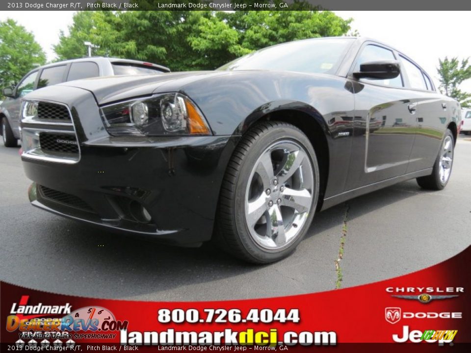 2013 Dodge Charger R/T Pitch Black / Black Photo #1