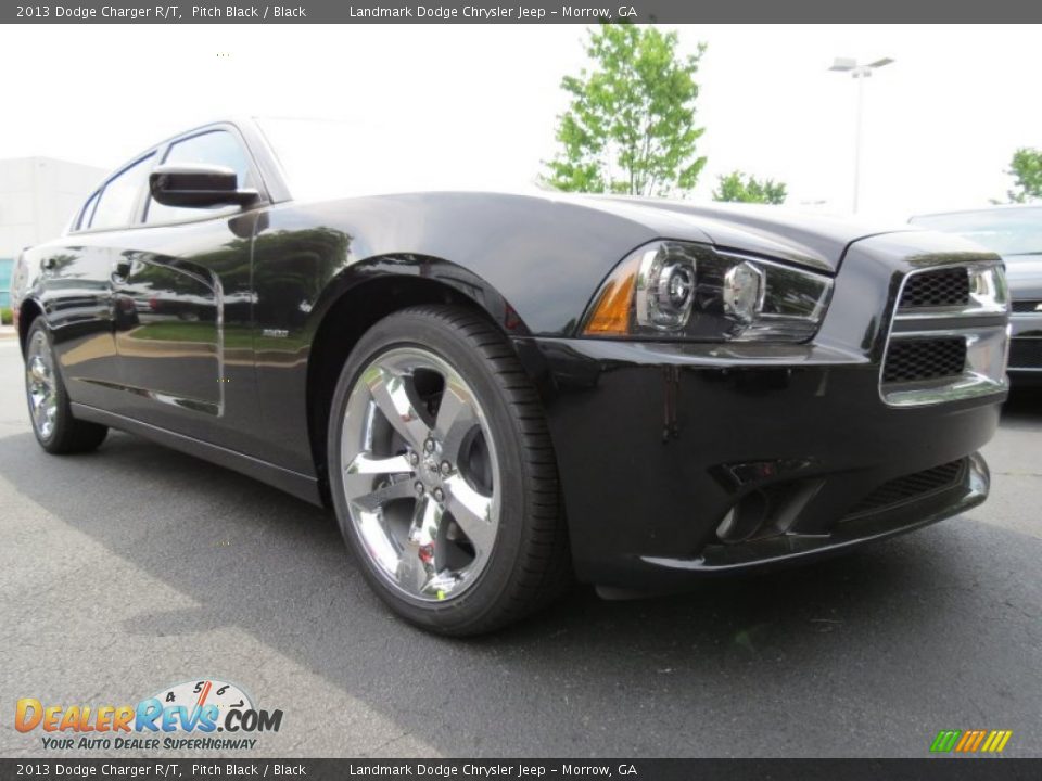 2013 Dodge Charger R/T Pitch Black / Black Photo #4