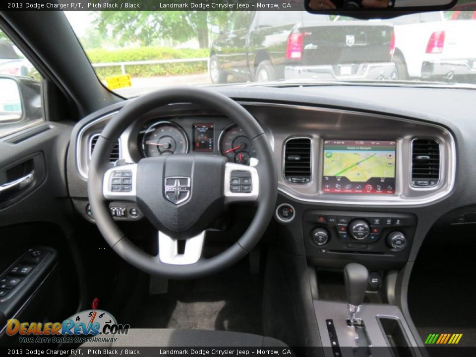 2013 Dodge Charger R/T Pitch Black / Black Photo #10