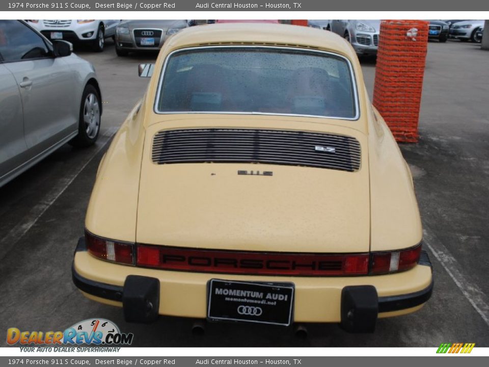 1974 Porsche 911 S Coupe Desert Beige / Copper Red Photo #6