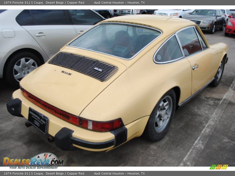 1974 Porsche 911 S Coupe Desert Beige / Copper Red Photo #7